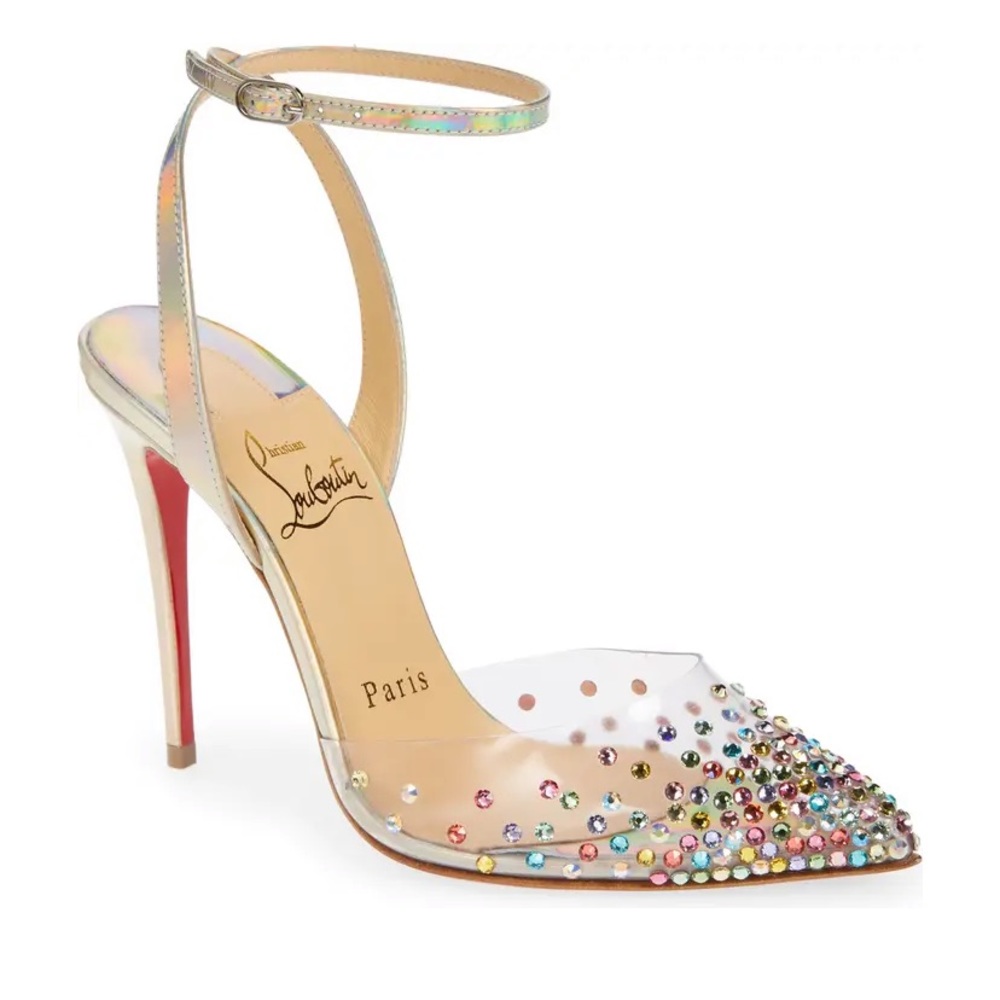 Christian Louboutin Spikaqueen Crystal Pump NIB size 39